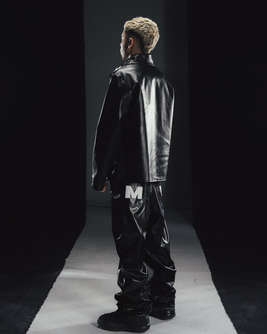MV Black Leather Pants