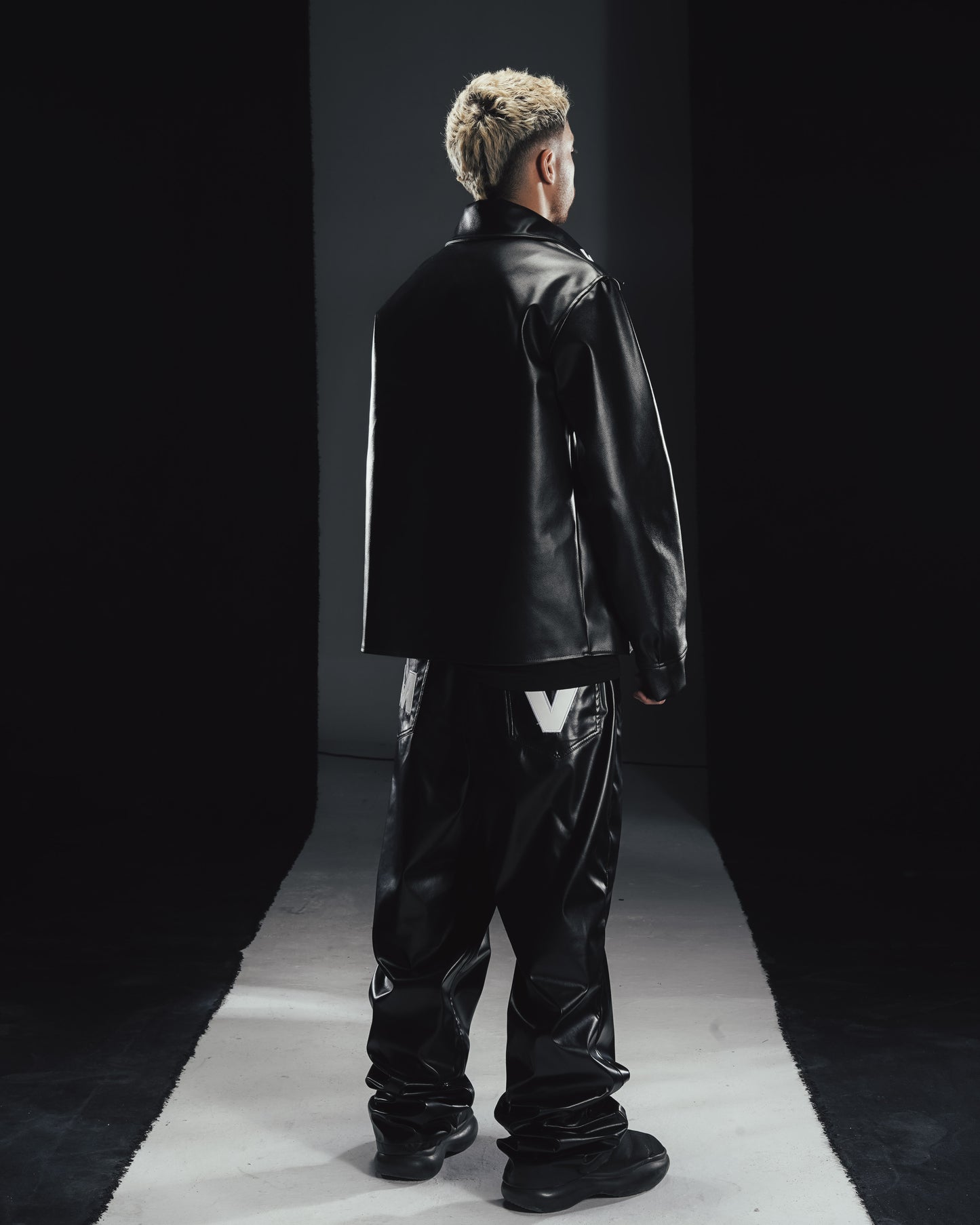 MV Black Leather Pants