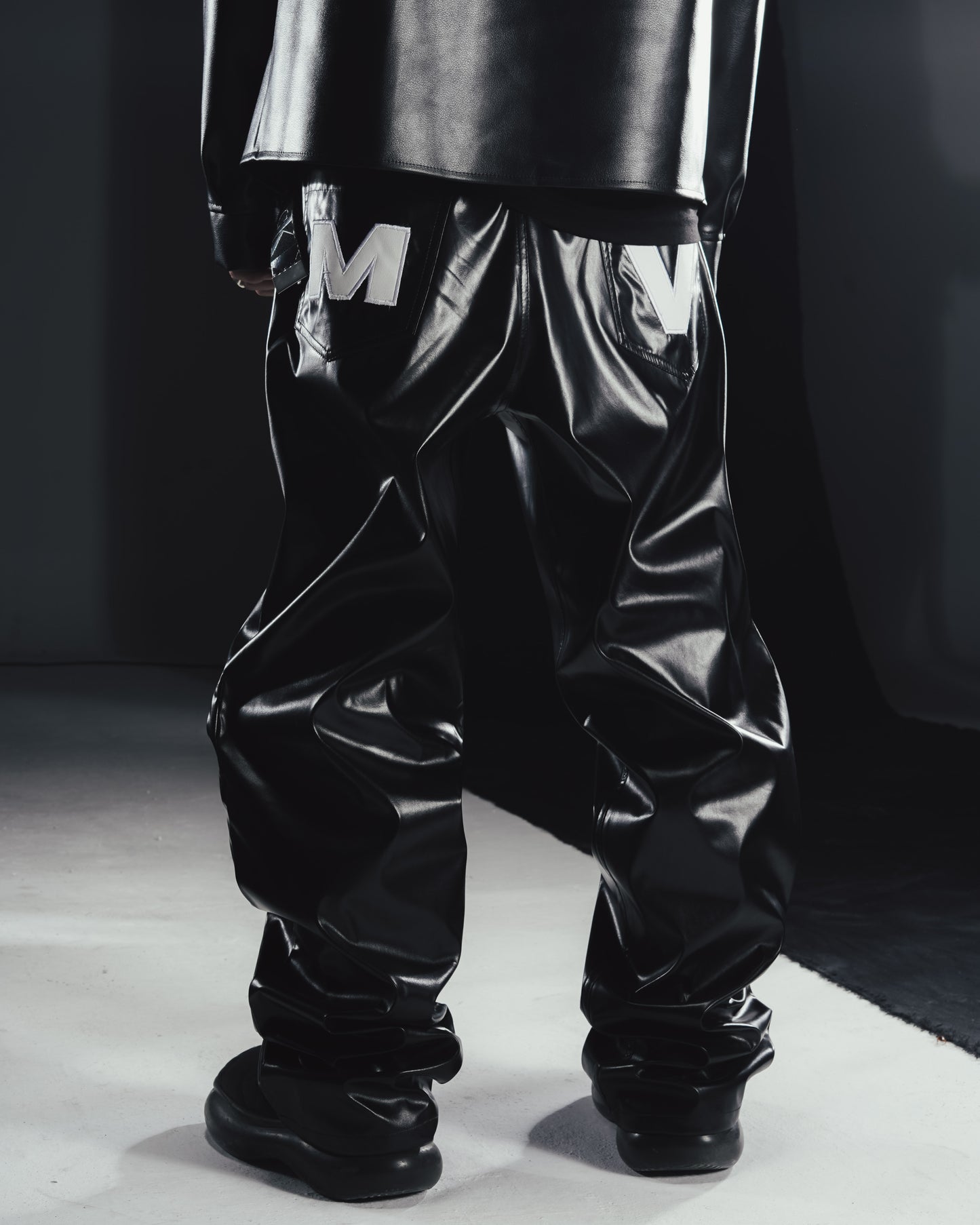 MV Black Leather Pants