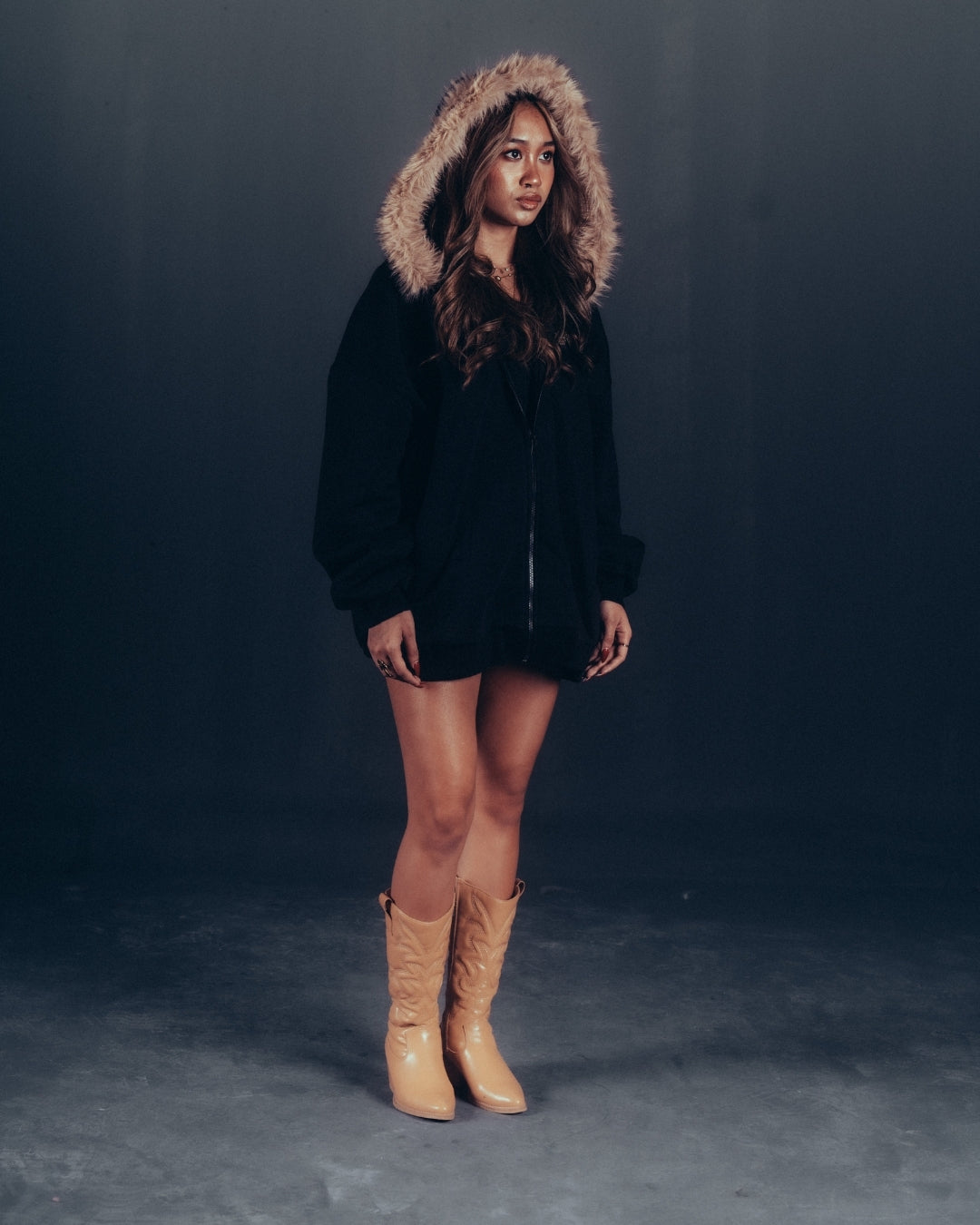 NIGHT FUR ZIP-UP